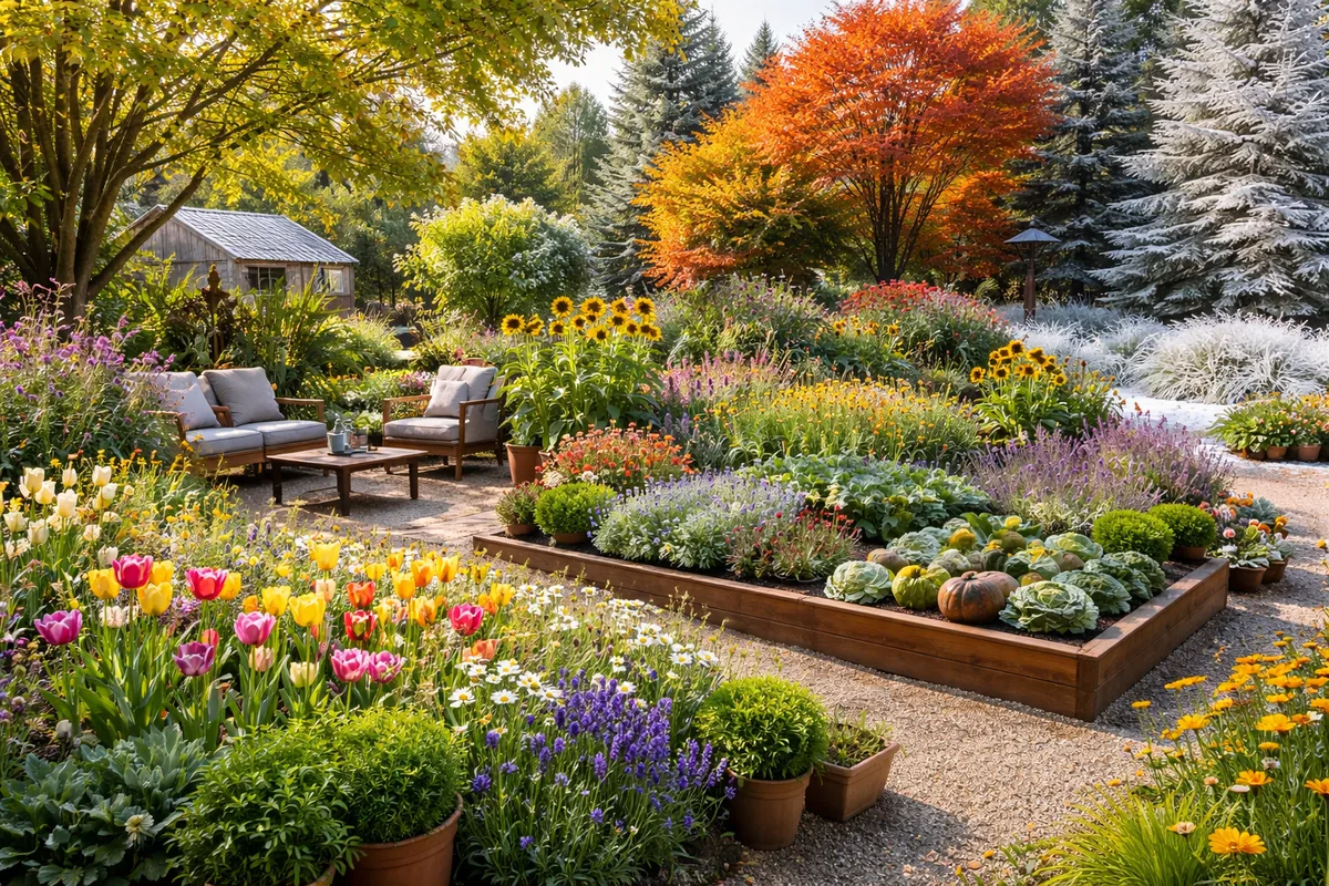 Comment aménager un jardin en fonction des saisons